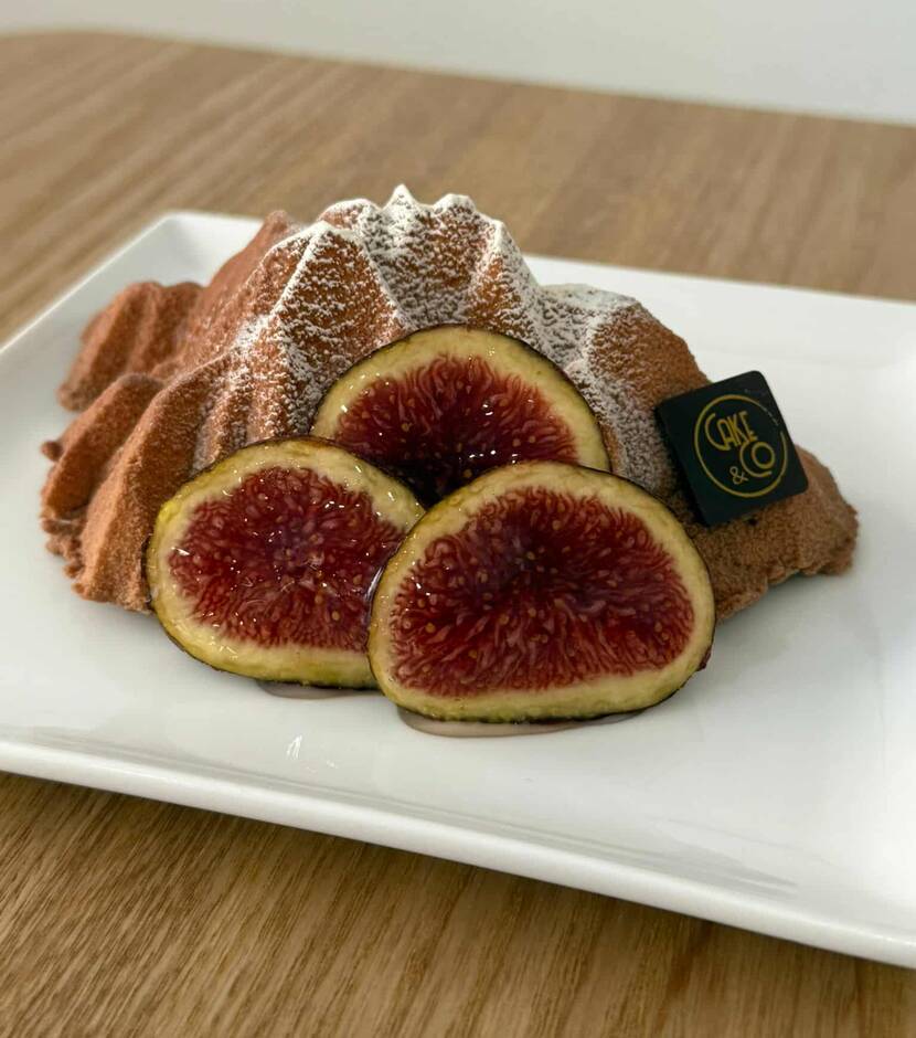 2784m Compotée de figues, ganache citron/thym, Cake and Co - Prades